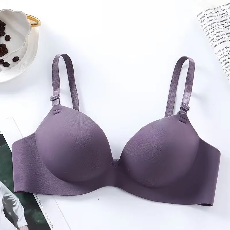 Women's Seamless Push-Up Wireless Bralette Breathable 3/4 Cup Lingerie