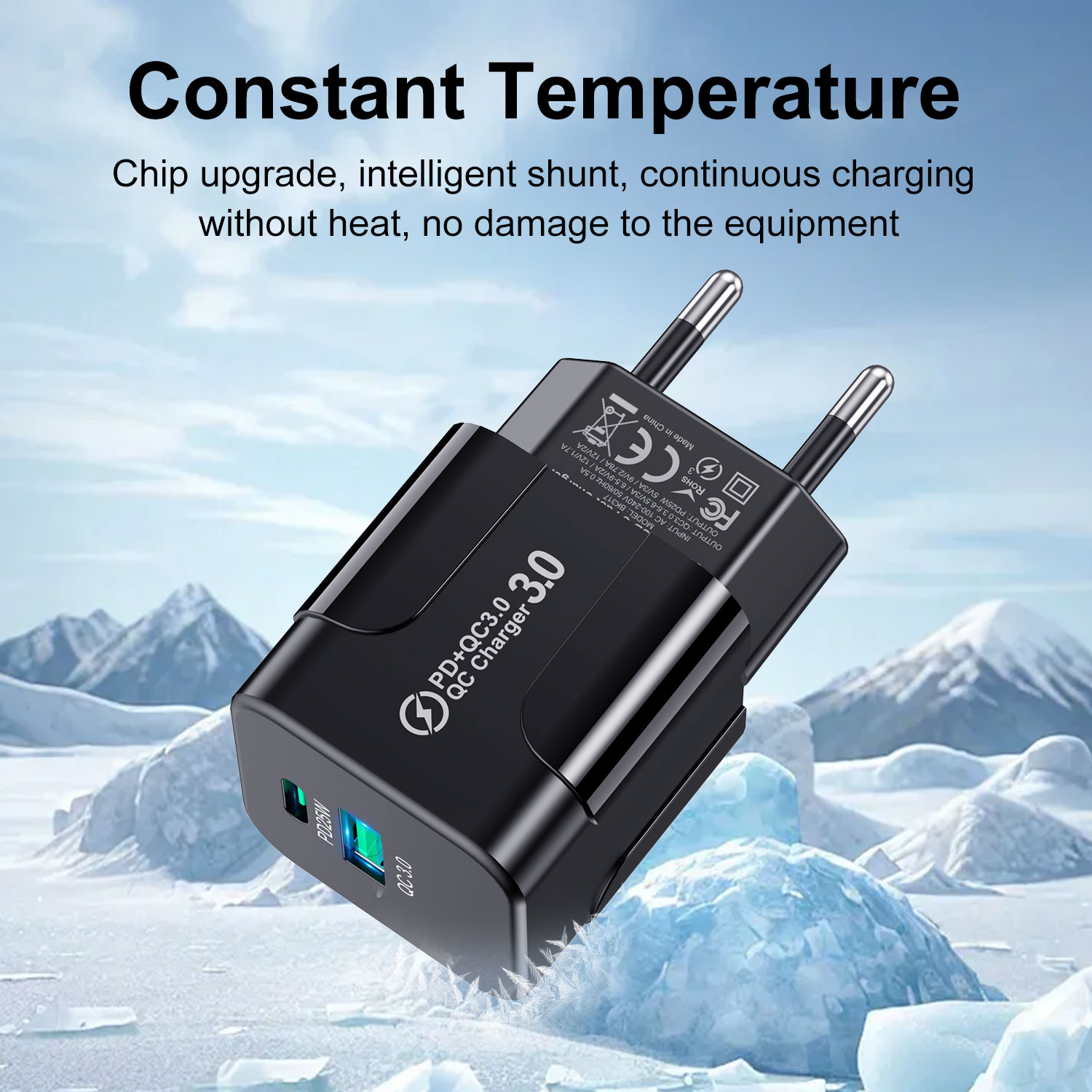 USB C Fast Charger, Quick Wall Charger, KR Plug Fast Charging Adapter