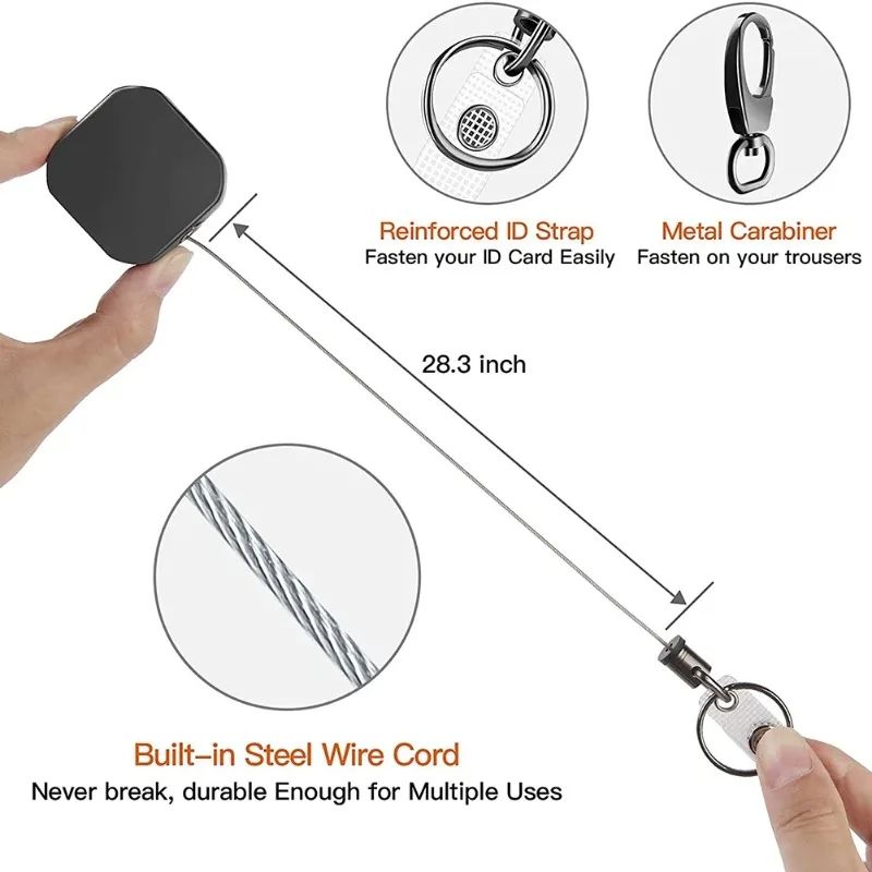 Retractable Key Chain Belt Clip