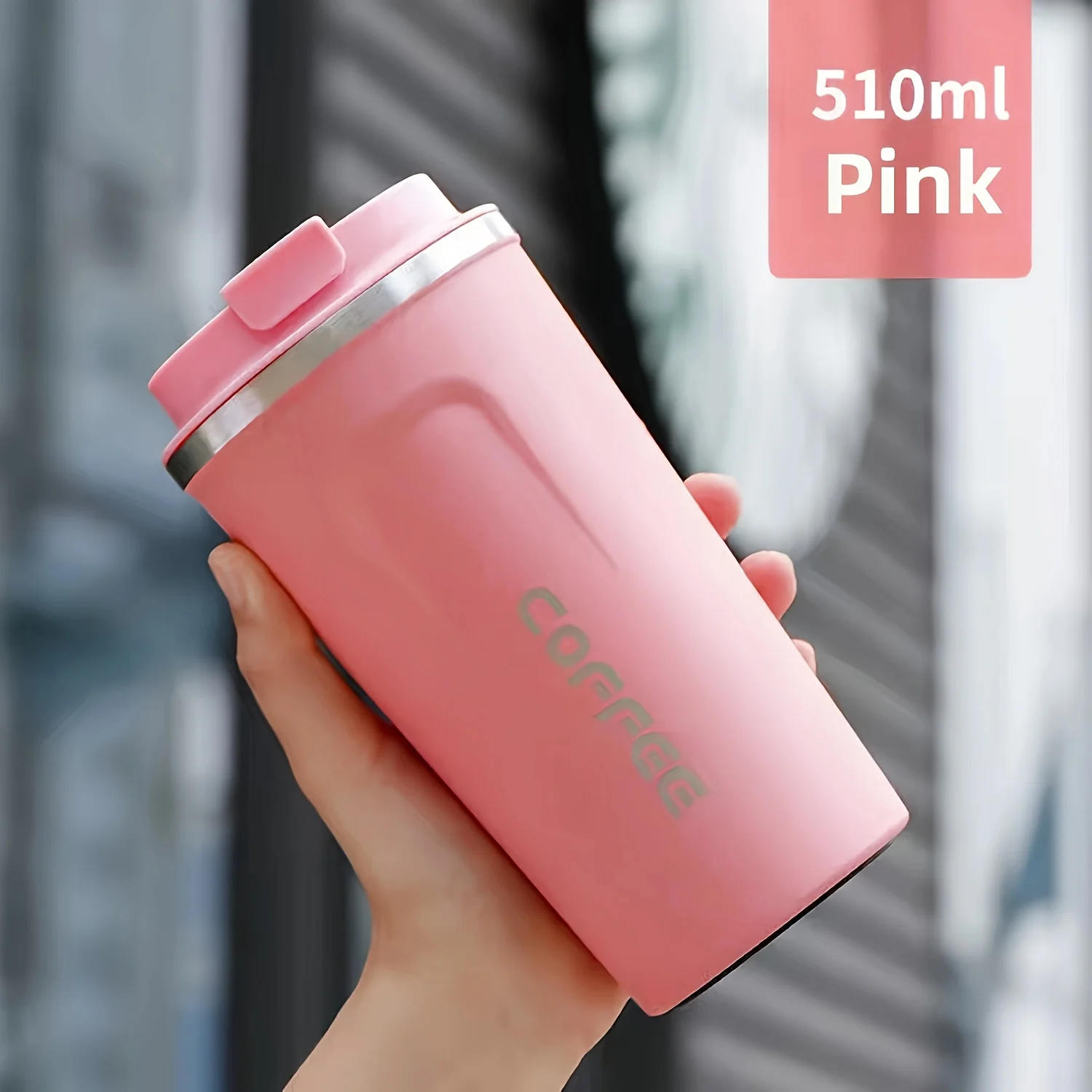 Stainless Steel Thermos Travel Cup, Durable Vacuum Insulated Coffee Mug, Leak Proof Matte Double Wall