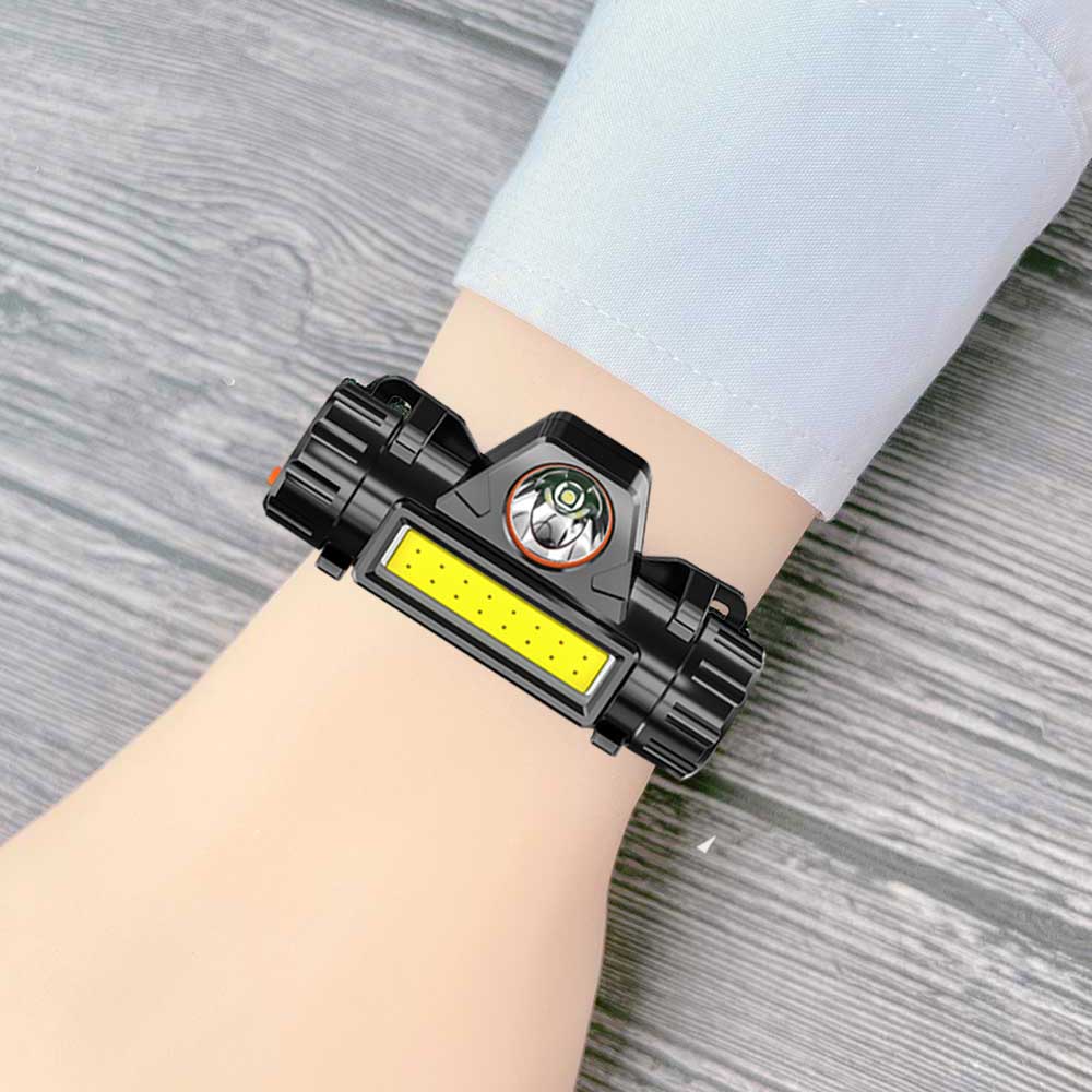 USB Wristlamp Flashlamp, LED White Portable Light Wristlight Strap for Night Cycling & Running