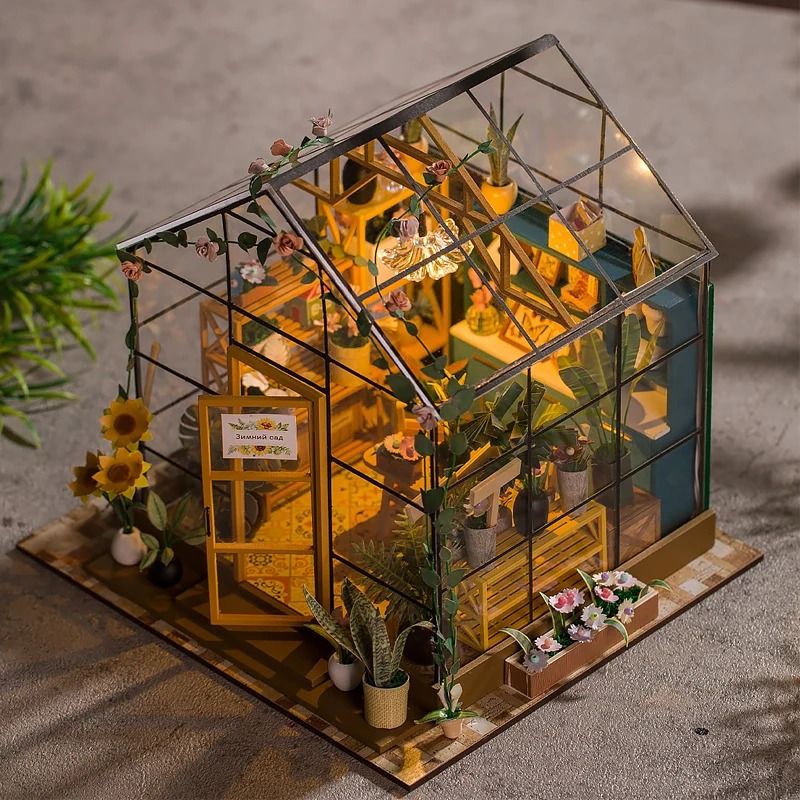 Mini Doll House Kit DIY Flower House