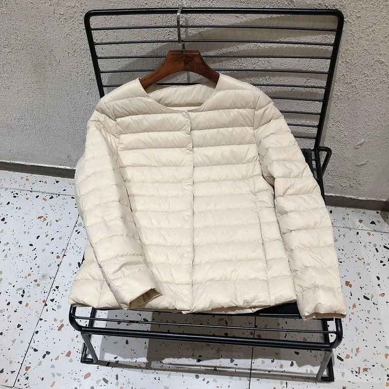 Womens Ultralight Collarless Puffer Jacket