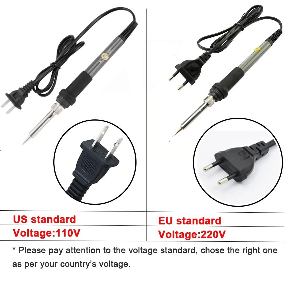 Adjustable Temperature Electric Soldering Iron 60W for DIY Repair