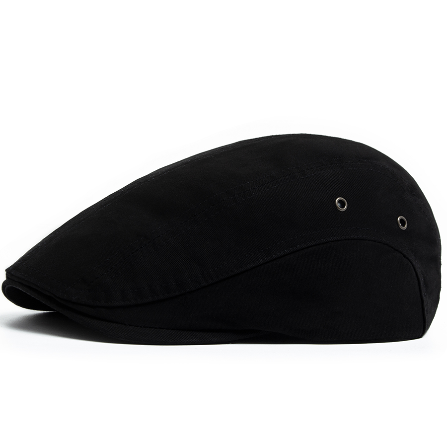 Elastic Head Circum Newsboy Cap, Cotton Cloth Flat Beret for Men and Women