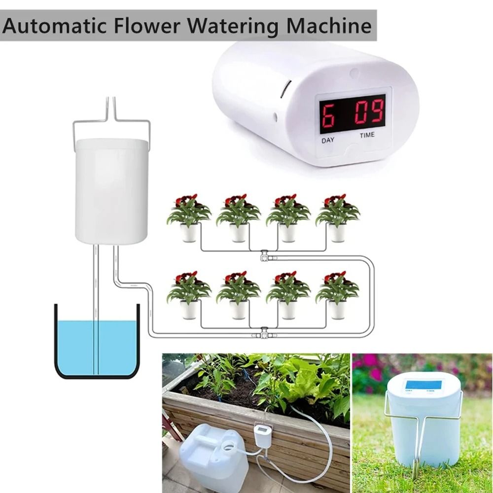 Intelligent Drip Irrigation Self Watering System Kit with 2 to 16 Heads for Indoor and Outdoor Plants