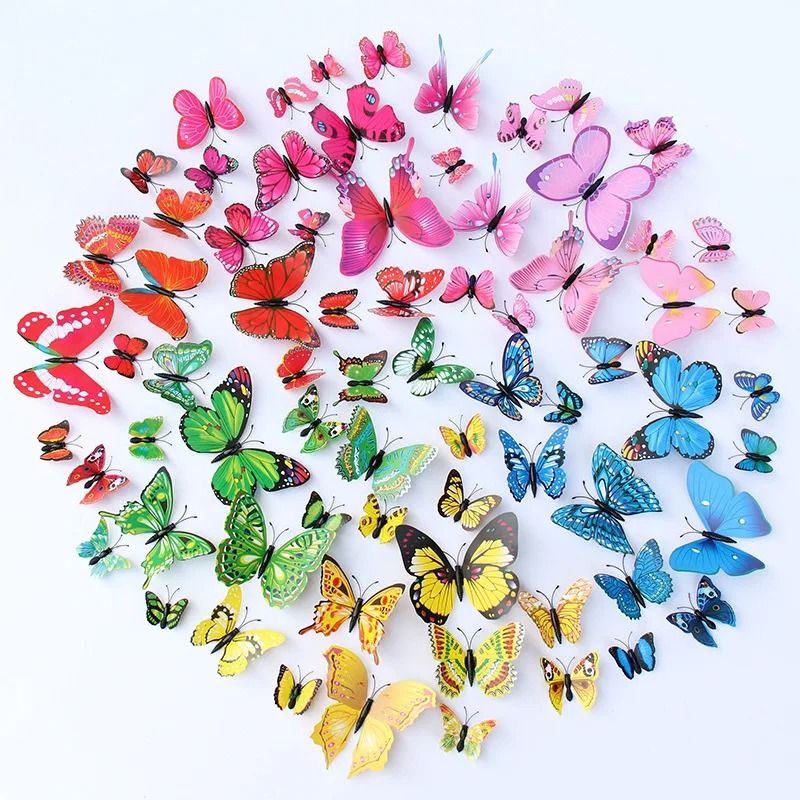 3D Butterfly Wall Stickers Magnetic Butterfly Decor for Fridge and Home