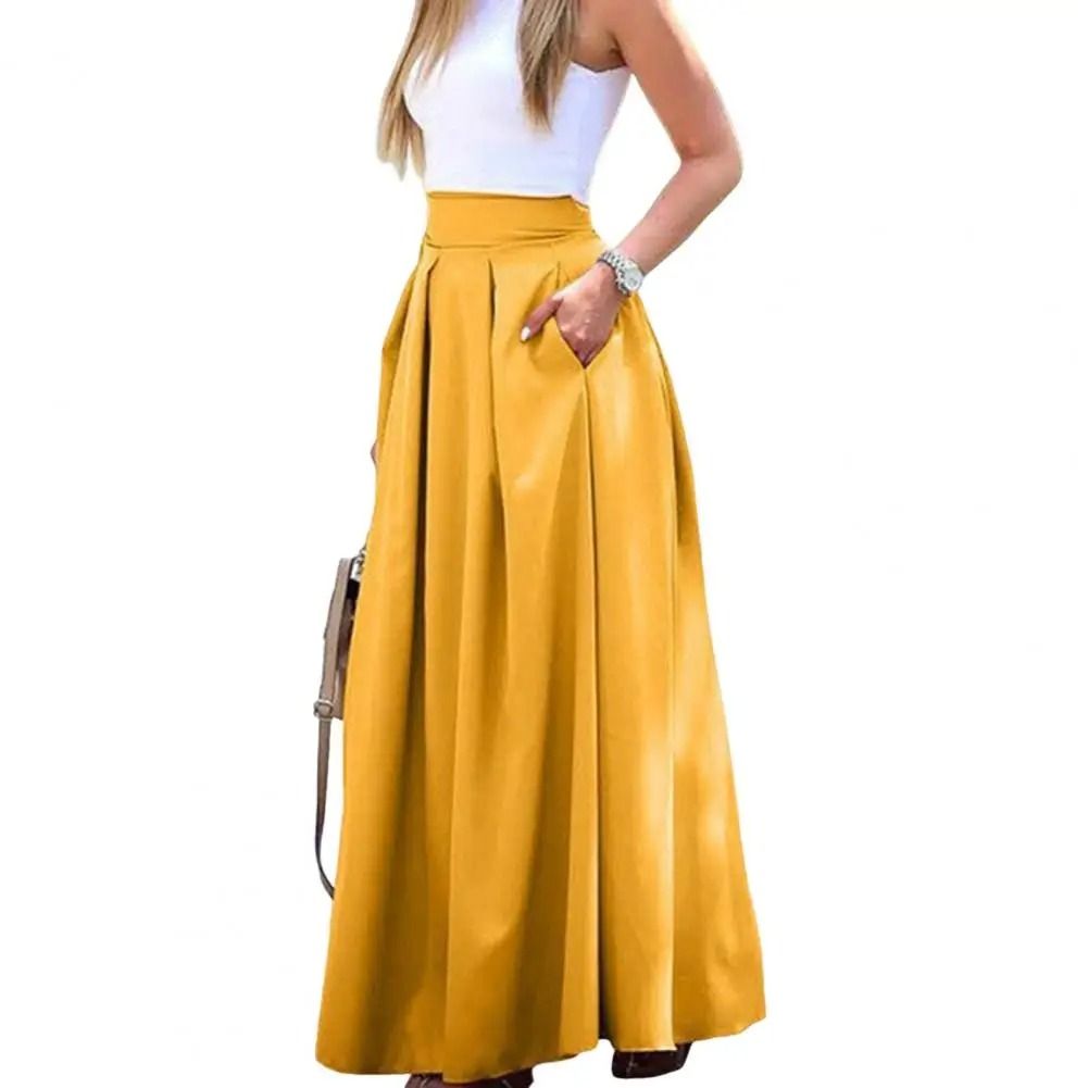 Elegant High Waist Utility Maxi Skirt