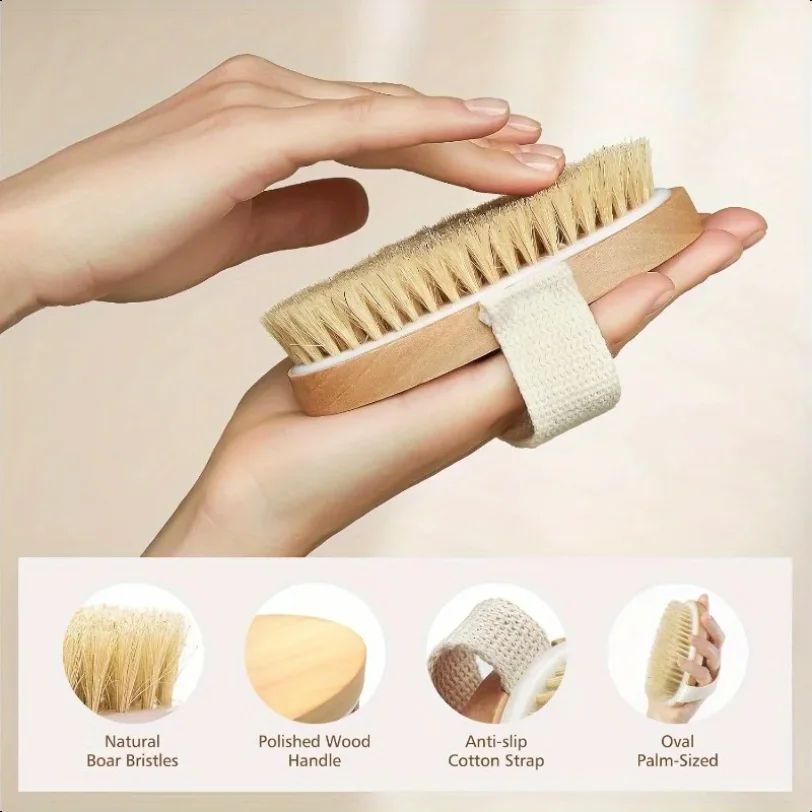 2 In 1 Natural Bristle Body Brush