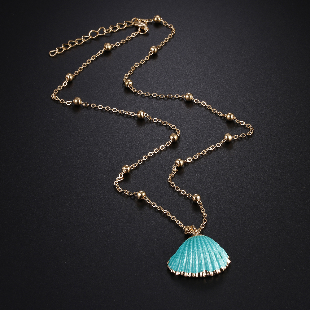 Boho Shell Necklace Cowrie Conch Pendant Beach Jewelry for Women