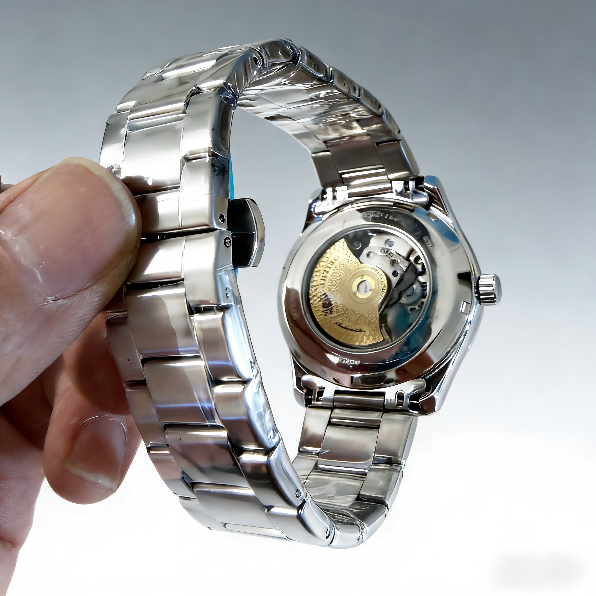 Premium Men Skeleton Dial Business Automatic Mechanical Stainless Steel Watch
