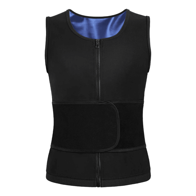 Mens Sauna Sweat Vest Body Shaper with Zipper