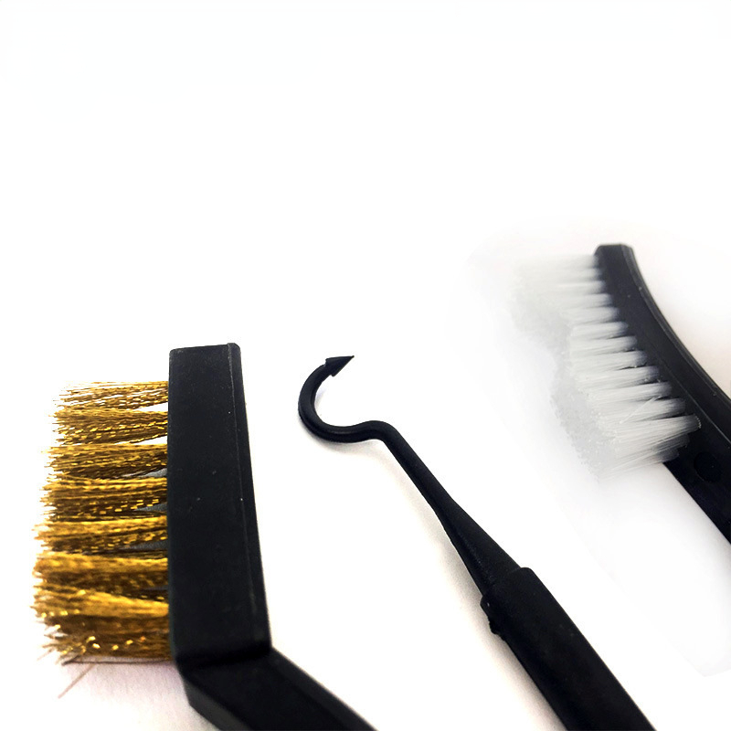 Universal Double-End Steel Wire Brush & Nylon Pick Cleaning Kit, Tactical Rifle & Hunting Gun Cleaning Tool Set