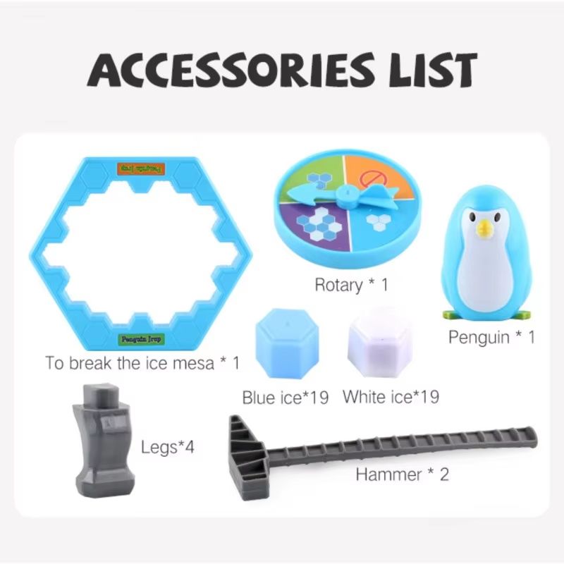 Save the Penguin Ice Break Table Game Family Puzzle Challenge with Spinner