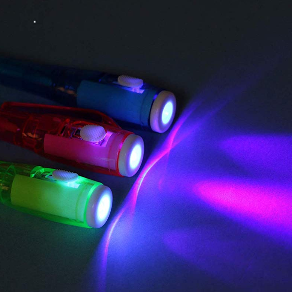 Invisible Ink Spy Pen With UV Back Light For Kids