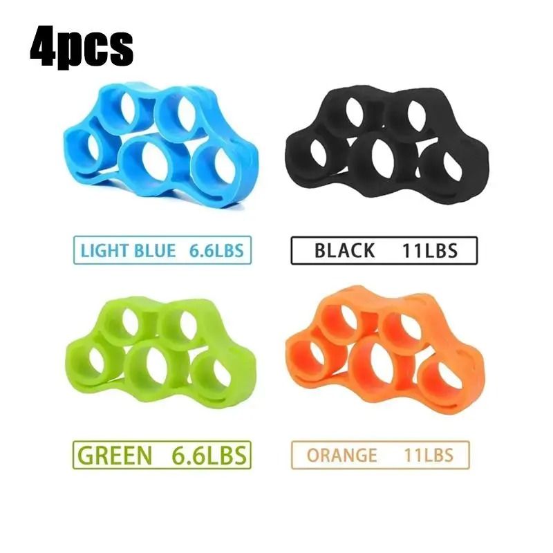 Hand Gripper Finger Expander Resistance Bands Set