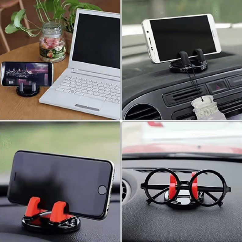 Universal 360 Degree Rotatable Car Phone Holder – Non-Slip GPS Navigation Car Phone Mount Stand for All Phones