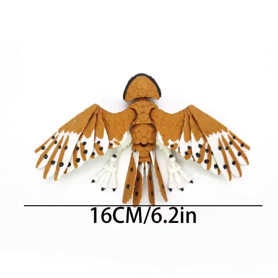 3D Printed Articulated Eagle Simulation Figurine