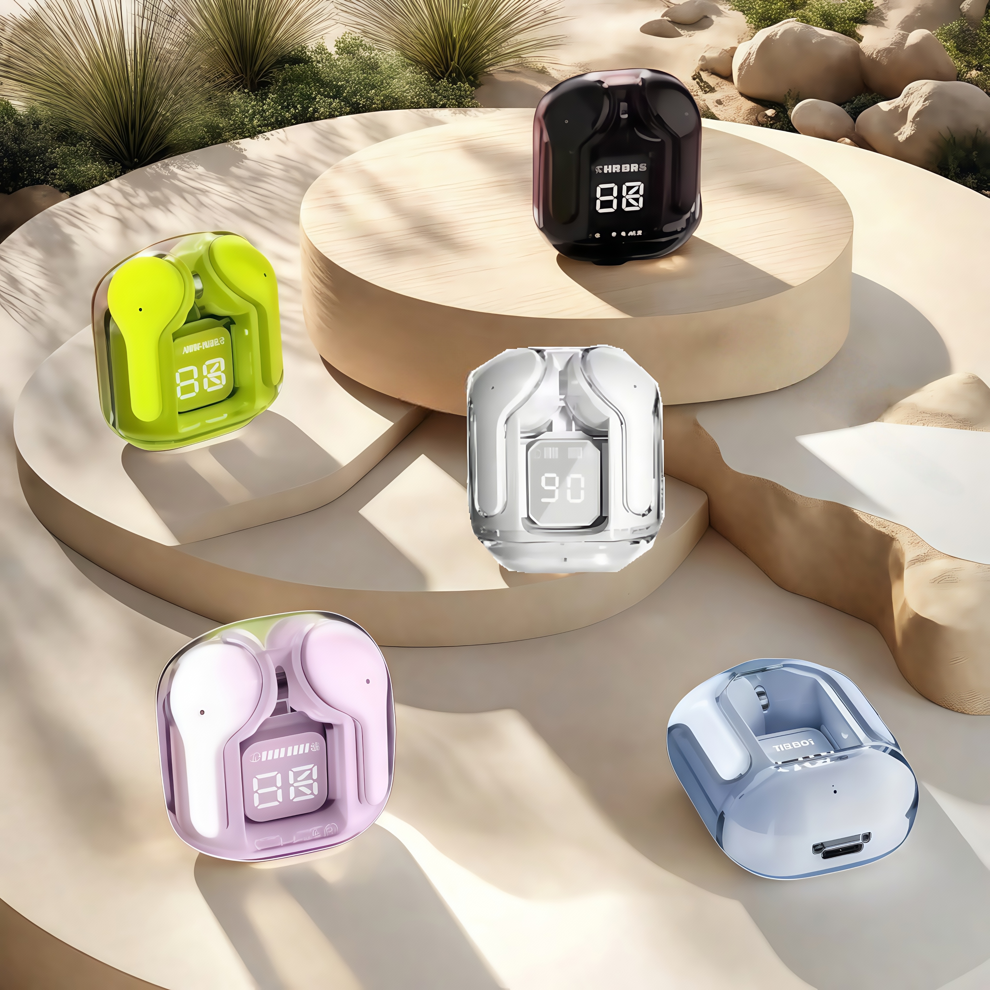 Wireless Earbuds with Smart LED Display & Hi-Fi Stereo Sound