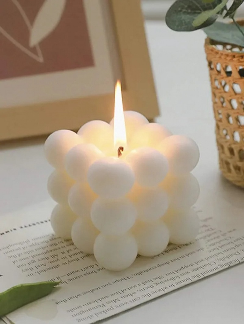 Creative Ball Shaped Soy Wax Candle, Magic Cube Aromatherapy Gift, Handmade Wedding Favor, High End Decorative Object
