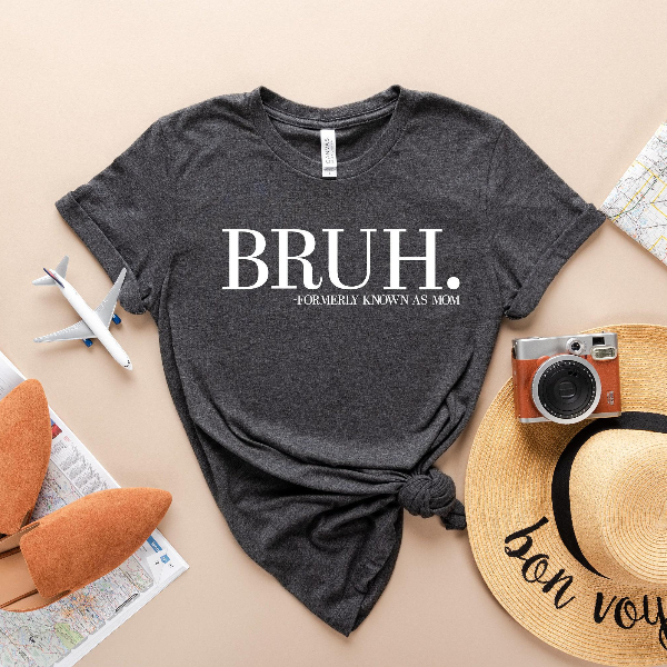 Bruh Shirt Funny Graphic Tee Casual Minimalist Humor T-Shirt Everyday Unisex Top