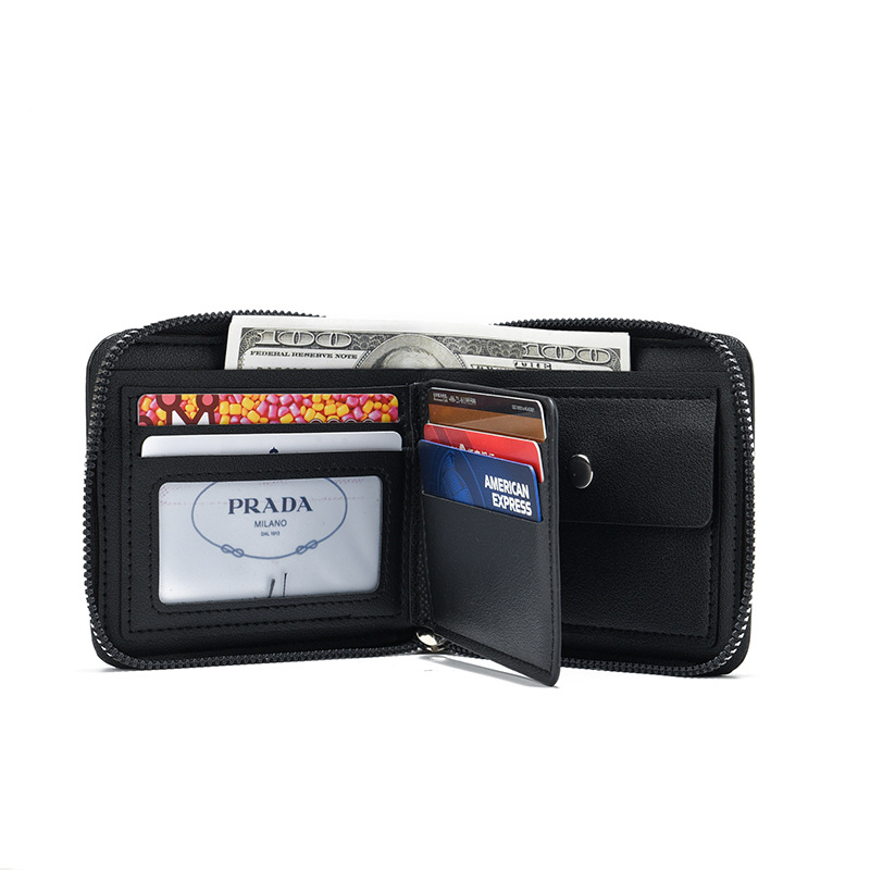Classic Mens Short Business Wallet Durable & Convenient PU Leather Wallet for Professionals