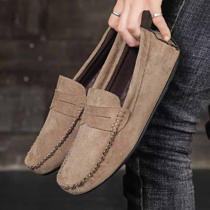 Men's Suede Casual Slip On Loafers Breathable Driving and Boat Shoes