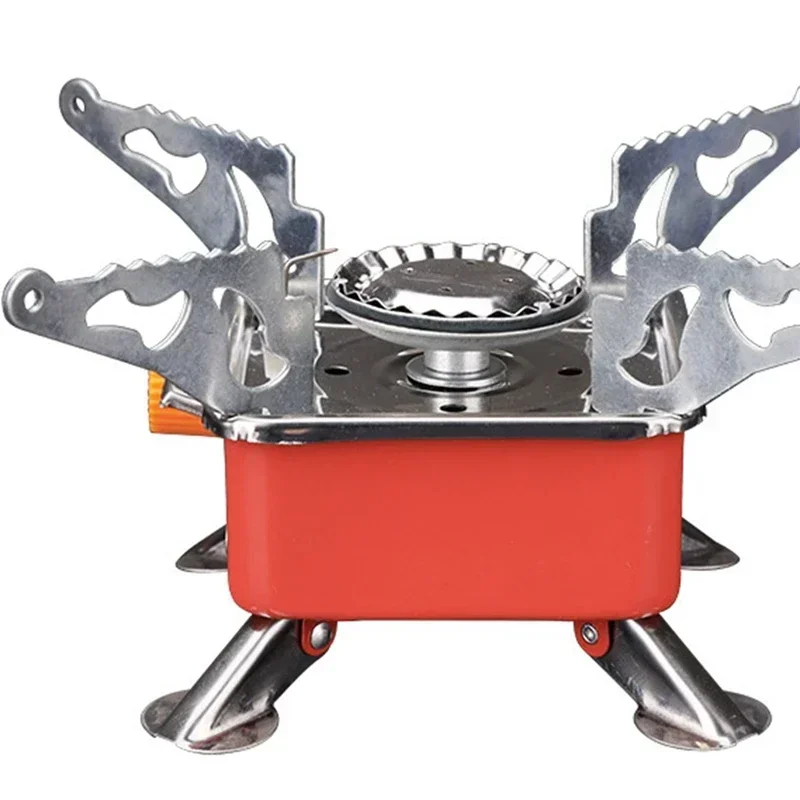 Portable Camping Stove Windproof Foldable Gas Tank Burner for Hiking, BBQ, and Outdoor Cooking