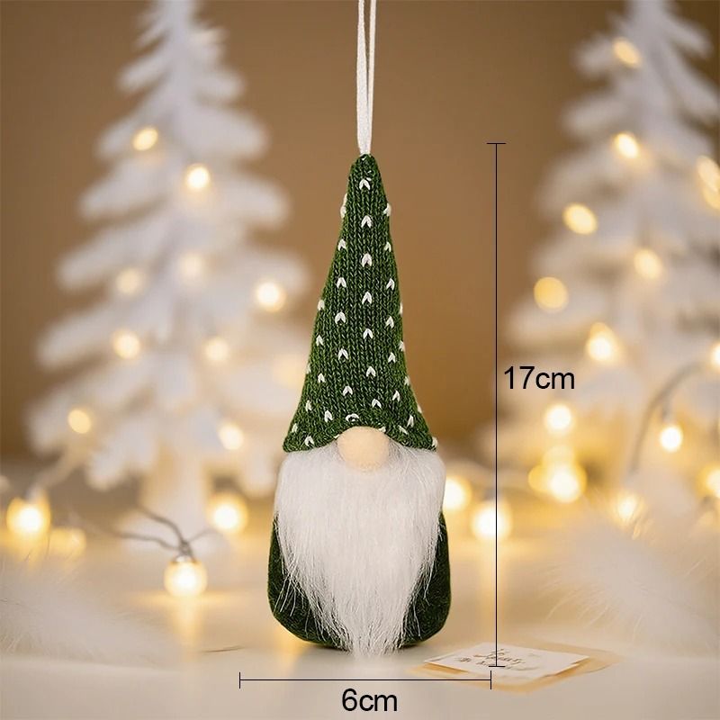 Christmas Faceless Knitted Dwarf Pendant