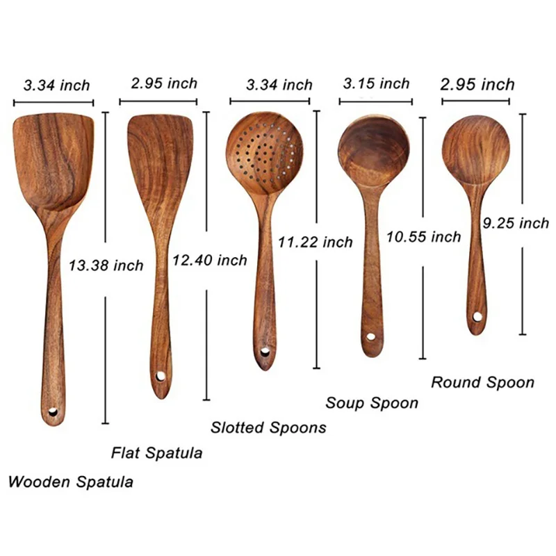 Cooking Utensils Wooden Set, Wooden Spoons, Soup Tools, Kitchen Gift
