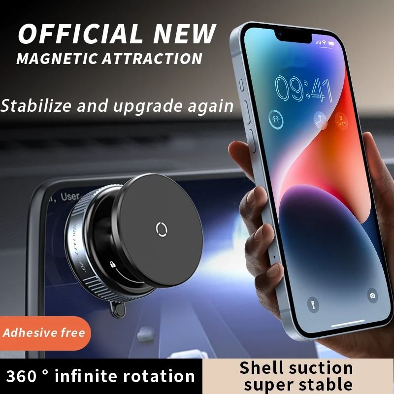 Mechanical Vacuum Magnetic Car Phone Holder for Car Gym Kitchen Stand