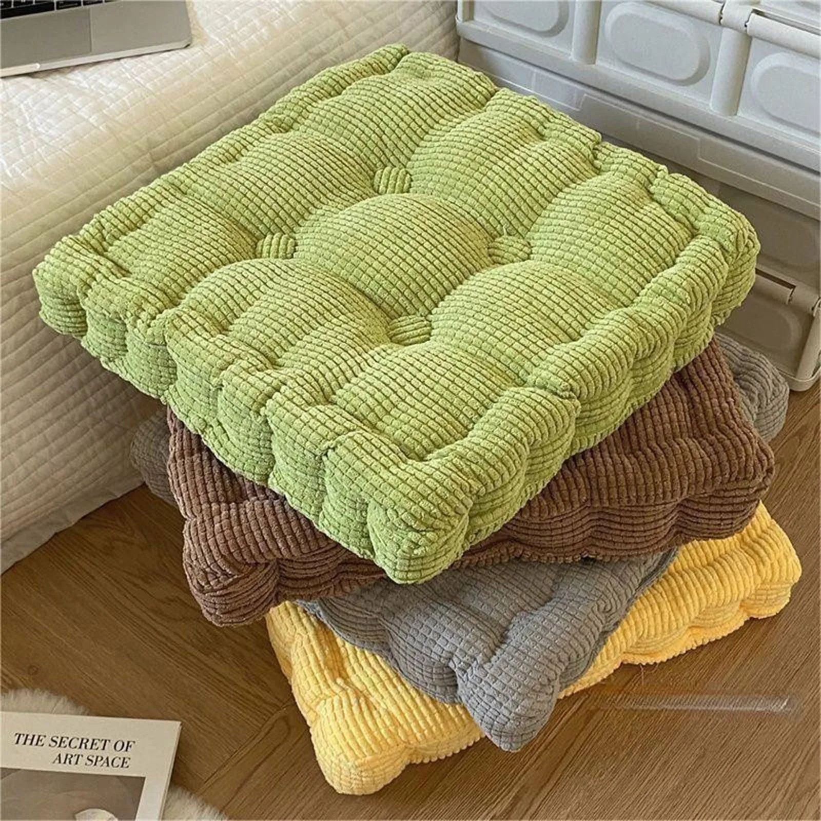 ZenComfort Corncob Tatami Seat Cushion – Thick Floor & Office Chair Pad
