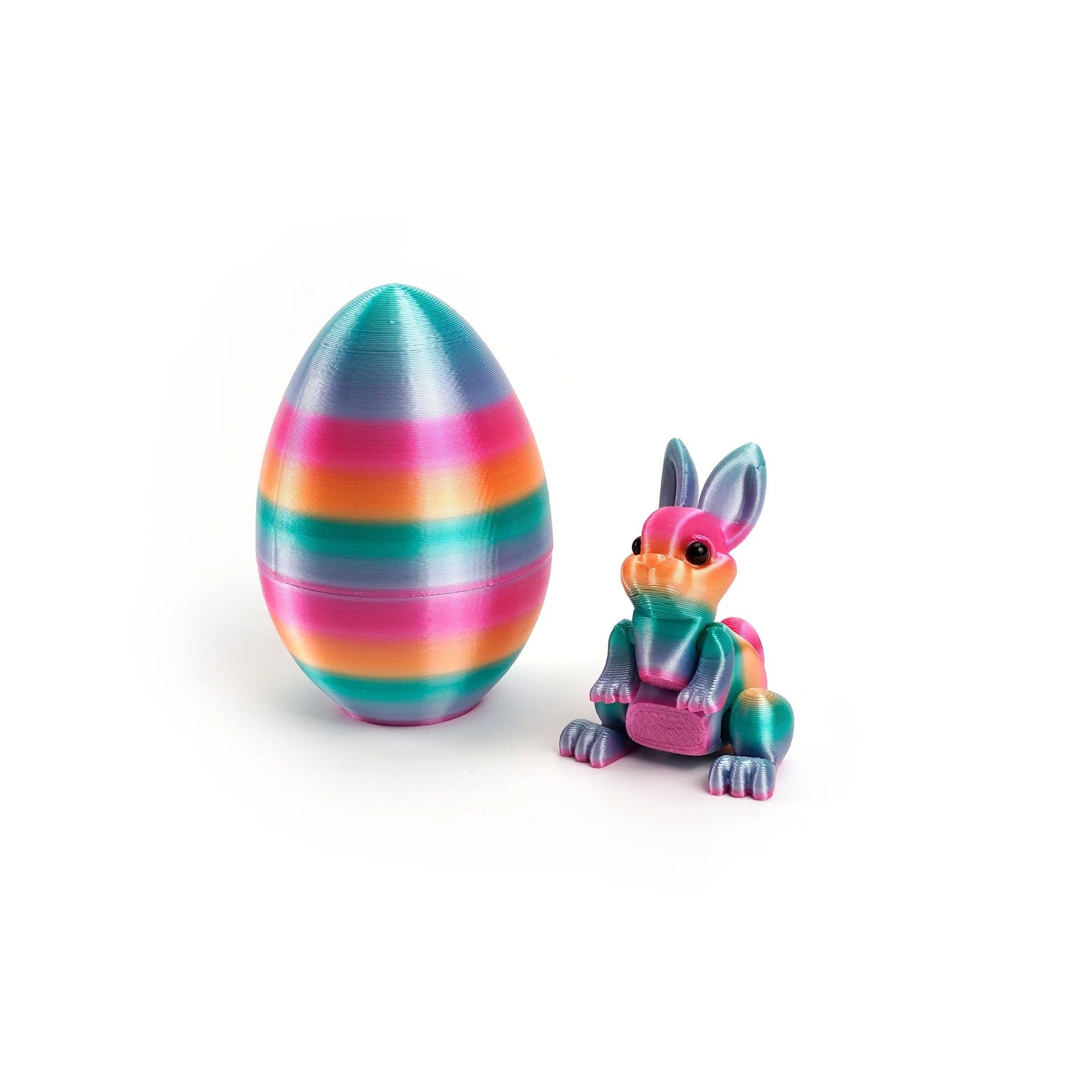 Architectural 3D-Printed Easter Rabbit Figurine