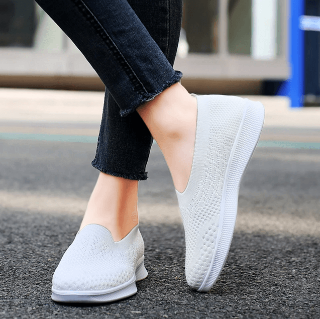 Breathable Womens Slip On Sneakers Lightweight Mesh Casual Shoes