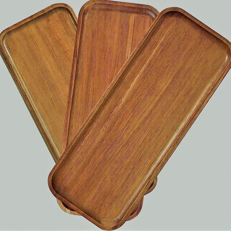 Elegant Solid Wood Japanese Dessert & Snack Serving Tray