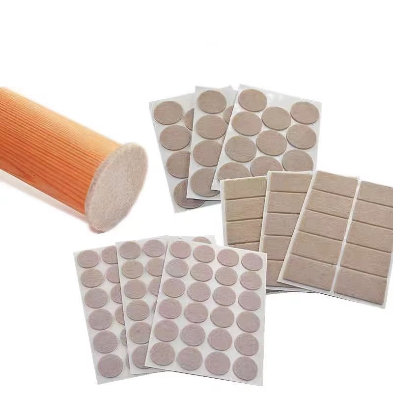 Self-Adhesive Felt Chair Leg Pads Floor Protectors 3mm (0.12 in) Thick, 72-Piece Set