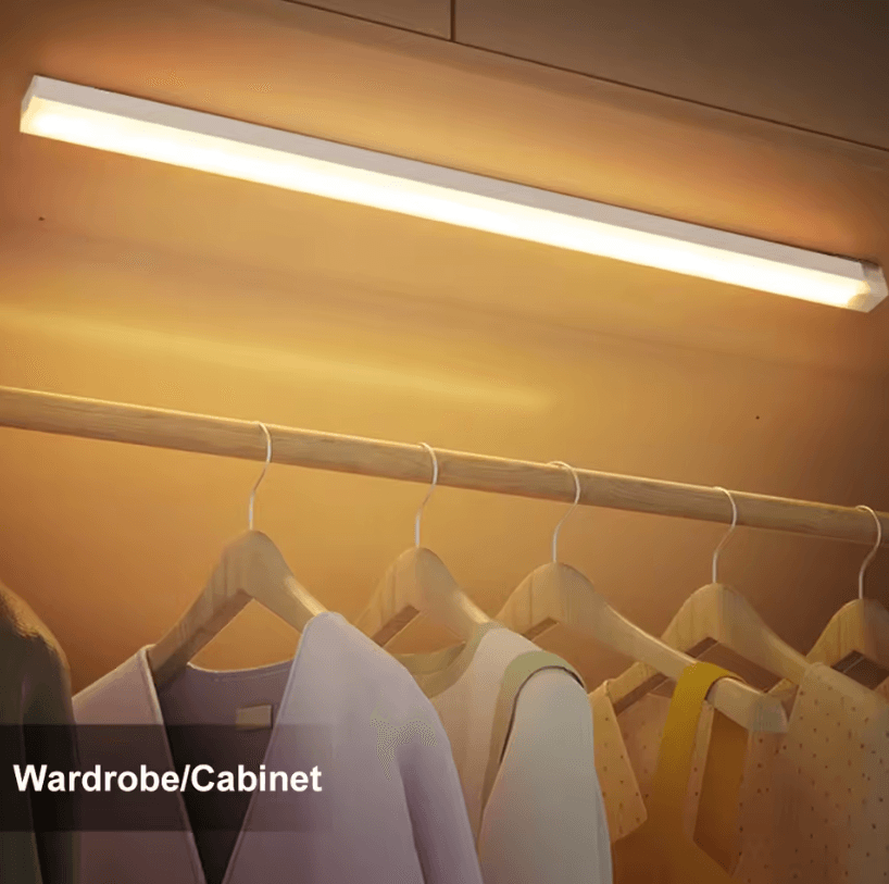 Wireless Motion Sensor LED Light – Rechargeable Night Light Bar for Cabinets & Stairs