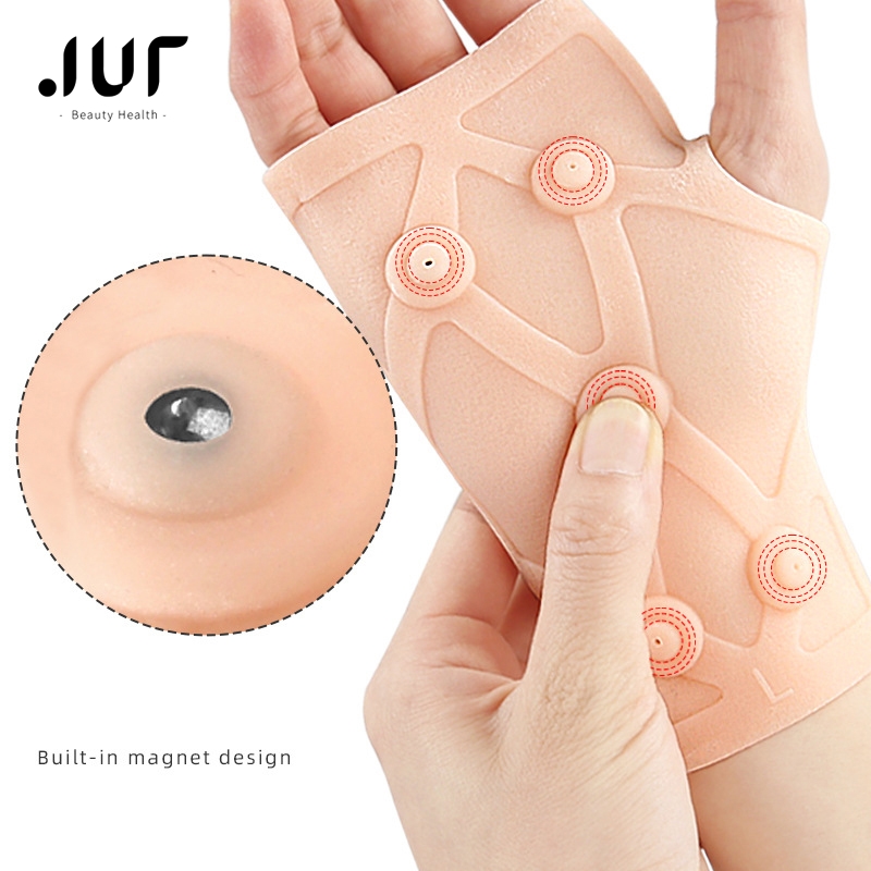 Hand Tendonitis Pain Relief Glove, Silicone Gel Protector, Magnetic Therapy Wrist Support, Carpal Tunnel Glove