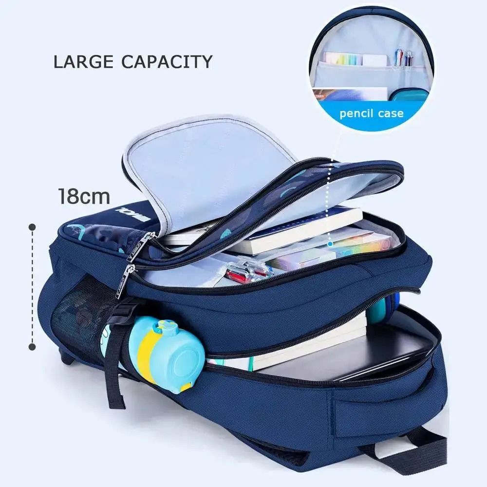 Waterproof School Backpack for Boys with Multiple Compartments for Primary and Middle School Use