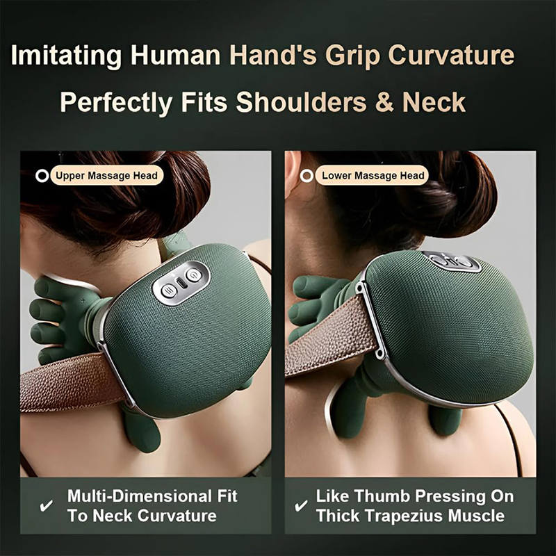 Neck Shoulder Massager Shawl, Bionic Kneading Massager, 3-Level Modes Body Muscles Pillow