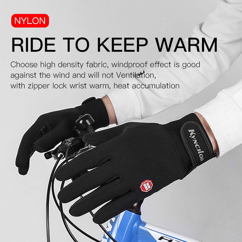 Warm Running Gloves Windproof Waterproof, Winter Men's Touchscreen Gloves, Lightweight Hiking Gloves