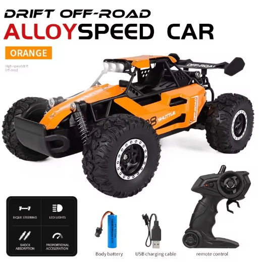 116 High Speed Off Road RC Car with LED Lights and 2.4GHz Control