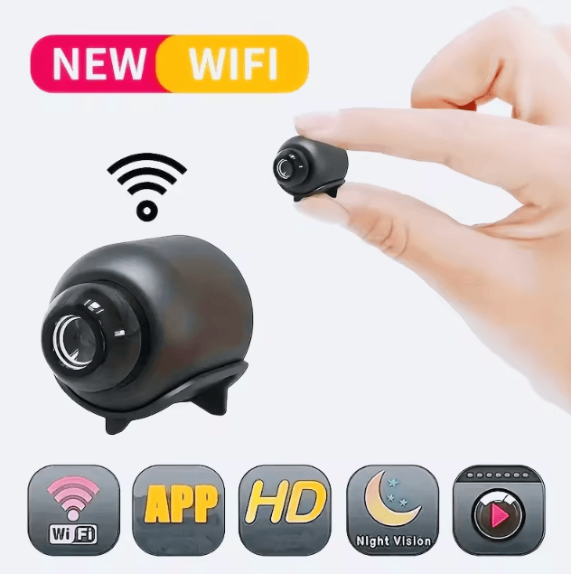 Mini Wireless Smart Security Camera – Night Vision Motion Detection CCTV with Remote App Monitoring
