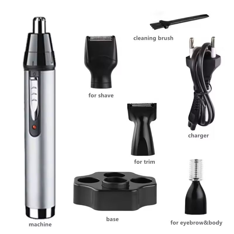 All in 1 Rechargeable Nose Ear Hair Trimmer Grooming Kit