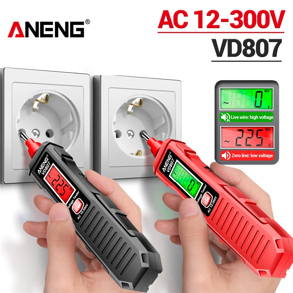 One-word Induction Portable Electric Pen Tester 50/60Hz NCV Sensor, Smart AC 12-300V Non-Contact Voltage Detector Wire