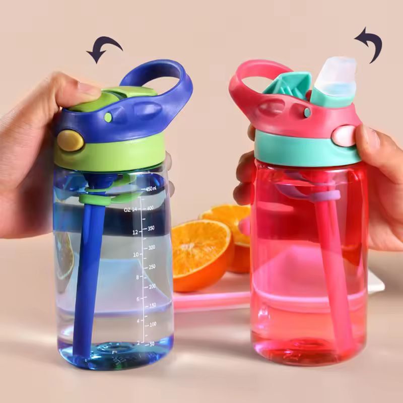 Everyday 480 ml Kids & Travel Water Bottle - Portable Sports Straw Cup