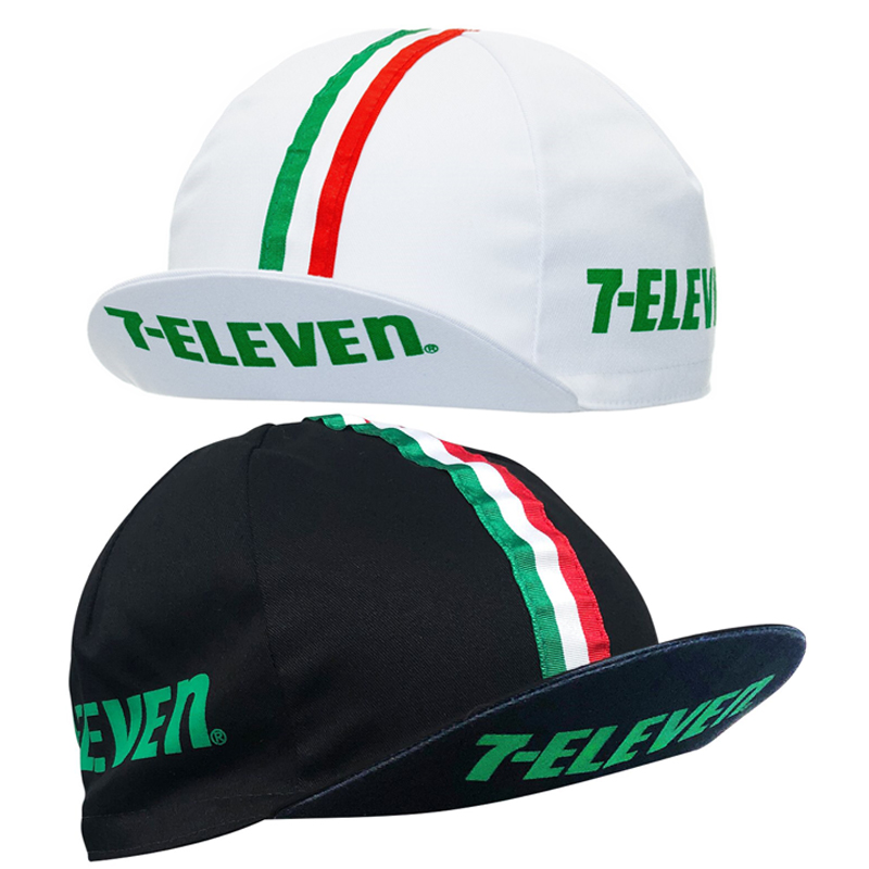 White Black Retro Cycling Cap Bike Hat, One Size Fits Most, Breathable Sports Bicycle Cap for Road and MTB Riders