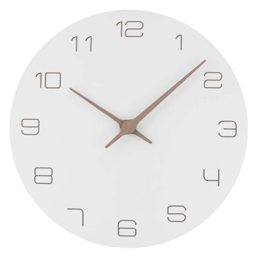 Silent Wooden Quartz Wall Clock for Living Room and Home Decor