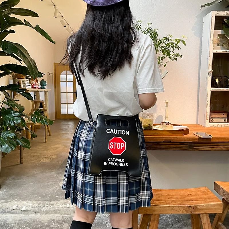 Novelty Stop Sign Crossbody Handbag