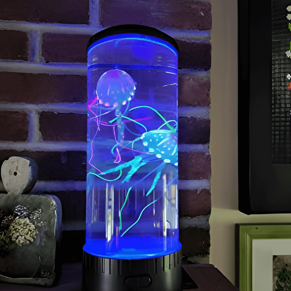 Colorful Jellyfish Lava Lamp | Glowing Jellyfish Mood Light | Jellyfish Lamp for Side Table | Jellyfish Aquarium Lamp